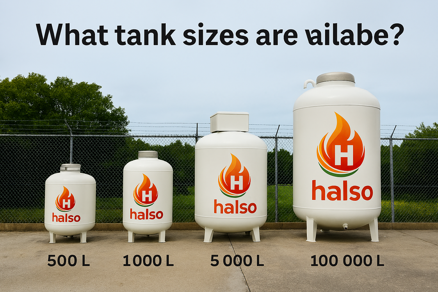 Tank Sizes for Commercial & Industrial